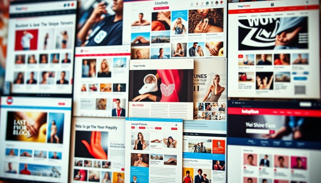 verschiedene Website-Typen verschiedene Website-Typen