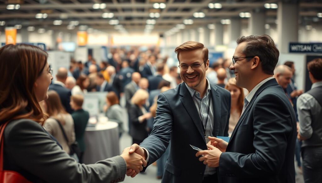 Networking auf der Messe - Kontakte knüpfen Networking auf der Messe - Kontakte knüpfen