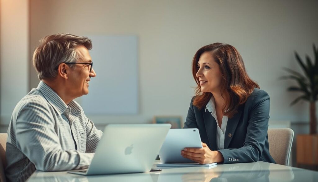 A peaceful office setting with two colleagues engaged in constructive dialogue, their expressions conveying mutual understanding. The scene is bathed in warm, soft lighting that accentuates the importance of open communication in resolving workplace conflicts. The background features a minimalist, professional environment with clean lines and muted colors, emphasizing the focus on the interpersonal interaction. The overall atmosphere suggests a collaborative, solutions-oriented approach to conflict resolution. shot on sony A7R IV 70mm, clearly focused, sharply defined, polarized filter. A peaceful office setting with two colleagues engaged in constructive dialogue, their expressions conveying mutual understanding. The scene is bathed in warm, soft lighting that accentuates the importance of open communication in resolving workplace conflicts. The background features a minimalist, professional environment with clean lines and muted colors, emphasizing the focus on the interpersonal interaction. The overall atmosphere suggests a collaborative, solutions-oriented approach to conflict resolution. shot on sony A7R IV 70mm, clearly focused, sharply defined, polarized filter.