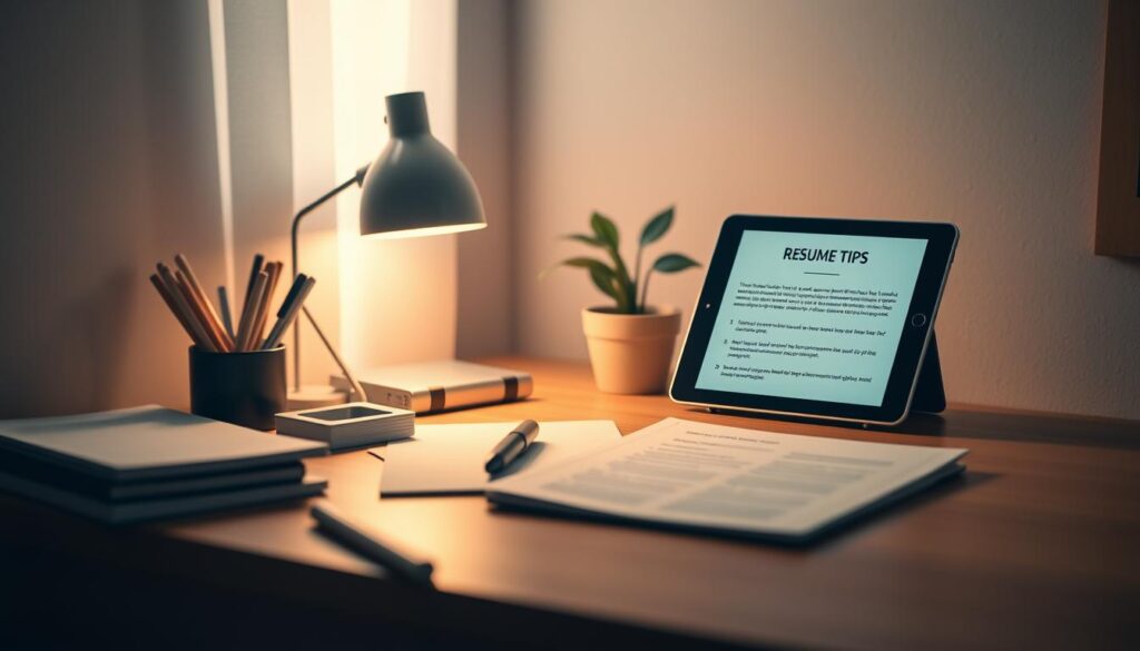 Sophisticated yet playful depiction of resume hobbies section, captured with Sony A7R IV 70mm lens. Crisp, polarized light illuminates a minimalist desk setup - neatly organized stationery, a desktop plant, and a tablet displaying resume tips. Warm, inviting atmosphere encourages thoughtful self-expression through carefully curated hobbies that reflect one's unique personality and interests. Sharply defined elements draw the eye to the core message - highlighting hobbies as an opportunity to showcase a well-rounded, compelling candidate. Sophisticated yet playful depiction of resume hobbies section, captured with Sony A7R IV 70mm lens. Crisp, polarized light illuminates a minimalist desk setup - neatly organized stationery, a desktop plant, and a tablet displaying resume tips. Warm, inviting atmosphere encourages thoughtful self-expression through carefully curated hobbies that reflect one's unique personality and interests. Sharply defined elements draw the eye to the core message - highlighting hobbies as an opportunity to showcase a well-rounded, compelling candidate.