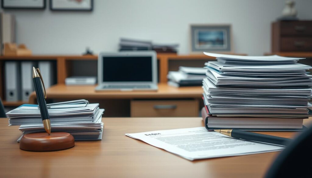 A modern office with a professional-looking desk, a laptop, and a pen holder. Stacks of legal documents and files are neatly arranged, indicating an organized and thoughtful workspace. The lighting is soft and even, creating a calming atmosphere. The camera captures the scene from a slightly elevated angle, emphasizing the importance and gravity of the subject matter. The image should convey a sense of deliberation and careful consideration, reflecting the decision-making process involved in withdrawing a resignation. A modern office with a professional-looking desk, a laptop, and a pen holder. Stacks of legal documents and files are neatly arranged, indicating an organized and thoughtful workspace. The lighting is soft and even, creating a calming atmosphere. The camera captures the scene from a slightly elevated angle, emphasizing the importance and gravity of the subject matter. The image should convey a sense of deliberation and careful consideration, reflecting the decision-making process involved in withdrawing a resignation.